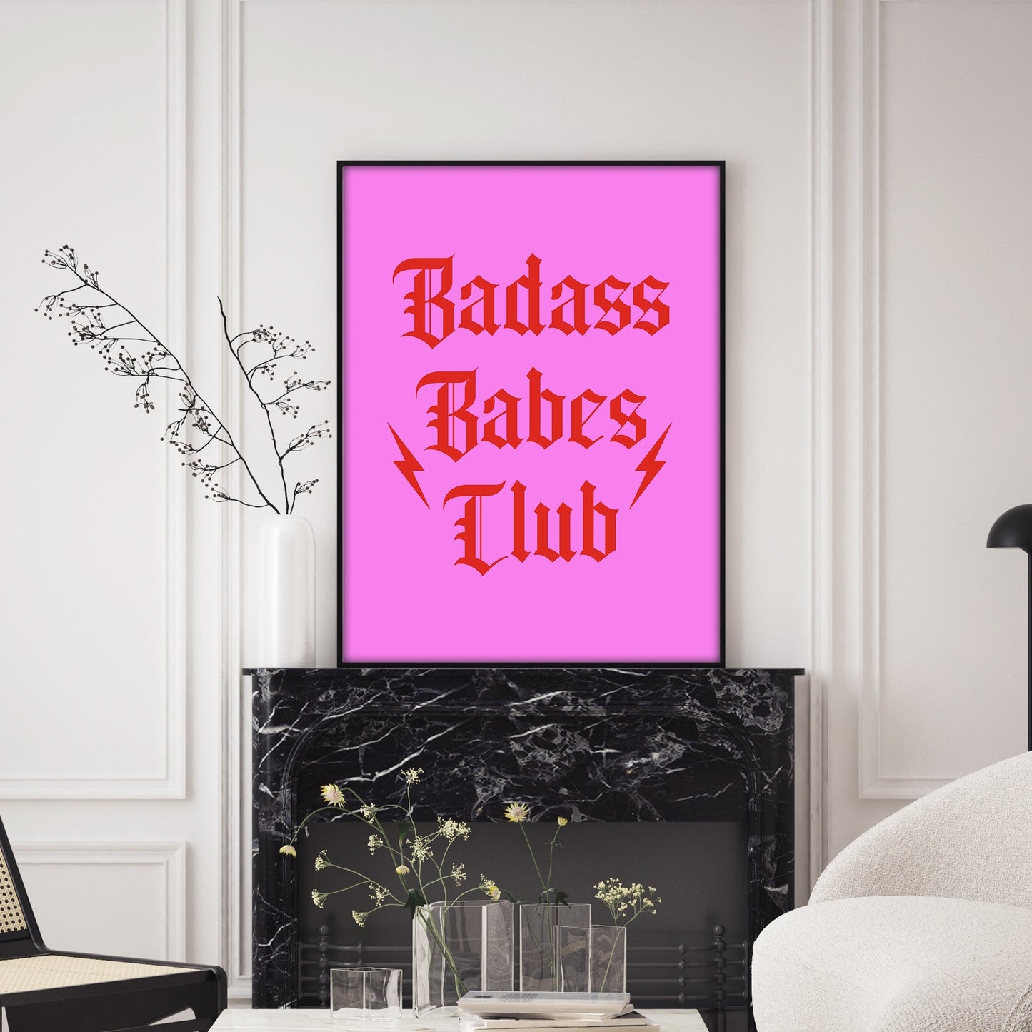 Badass Babes Club Art Poster ART PRINT LULUSIMONSTUDIO 