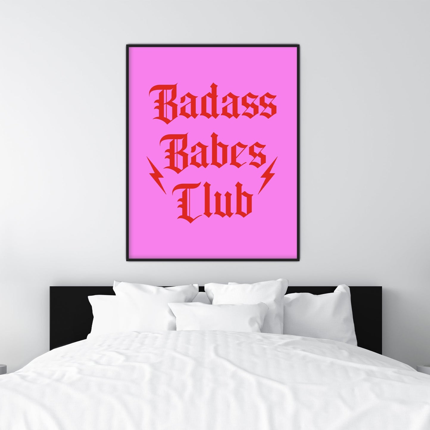 Badass Babes Club Art Poster ART PRINT LULUSIMONSTUDIO 