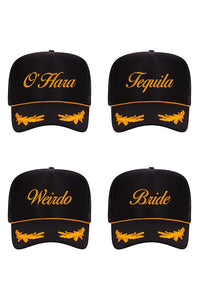 Custom Black and Gold Trucker Hat HAT LULUSIMONSTUDIO 