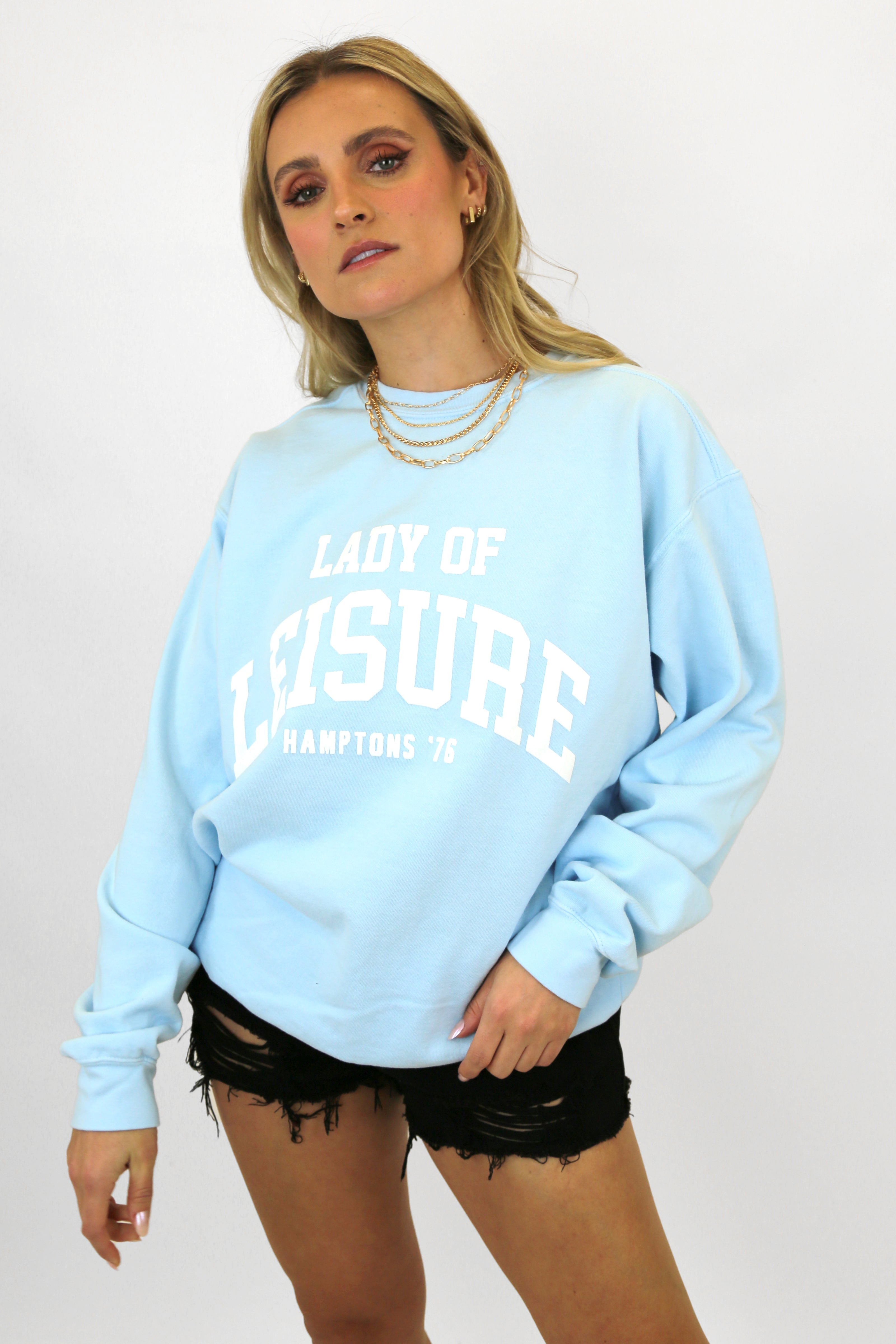 Lady Of Leisure Puff Print Sweatshirt – LULUSIMONSTUDIO