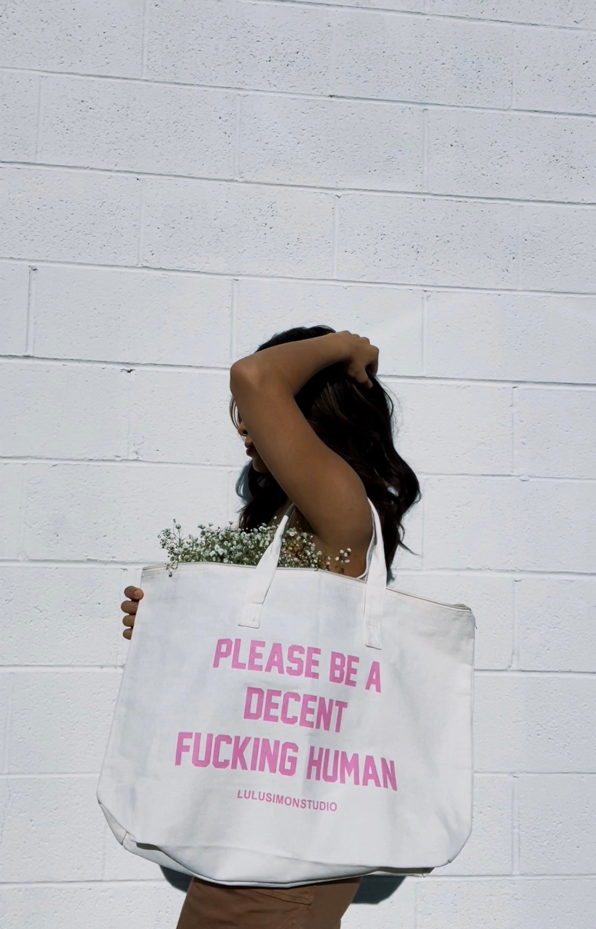 Please Be A Decent F*cking Human® Zippered Tote Bag