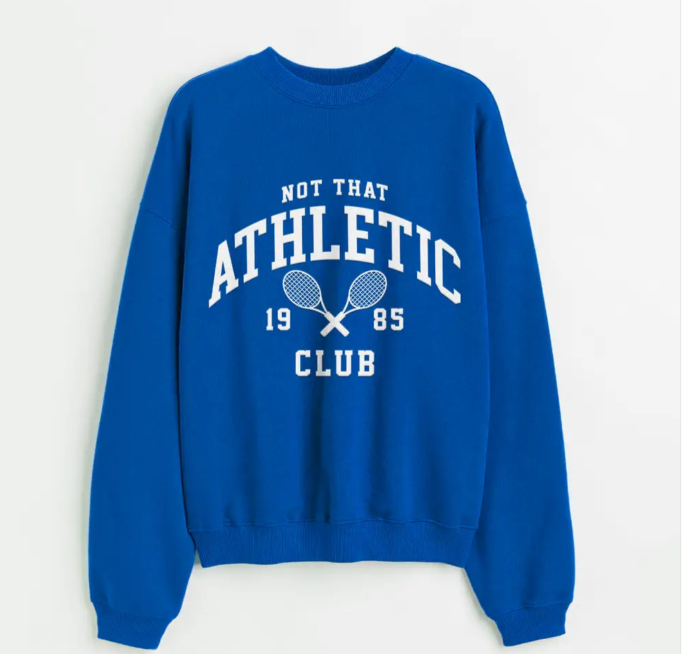 Not That Athletic Club Sweatshirt - Blue
