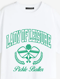 Lady of Leisure Pickle Baller Pigment Dye Tee