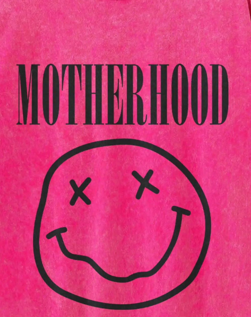 Motherhood Smiley Face Vintage Wash Tee