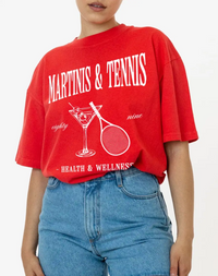 Martinis & Tennis Garment Dye Tee