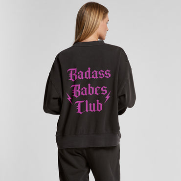 Badass Babes Club Bolt Faded Sweatshirt