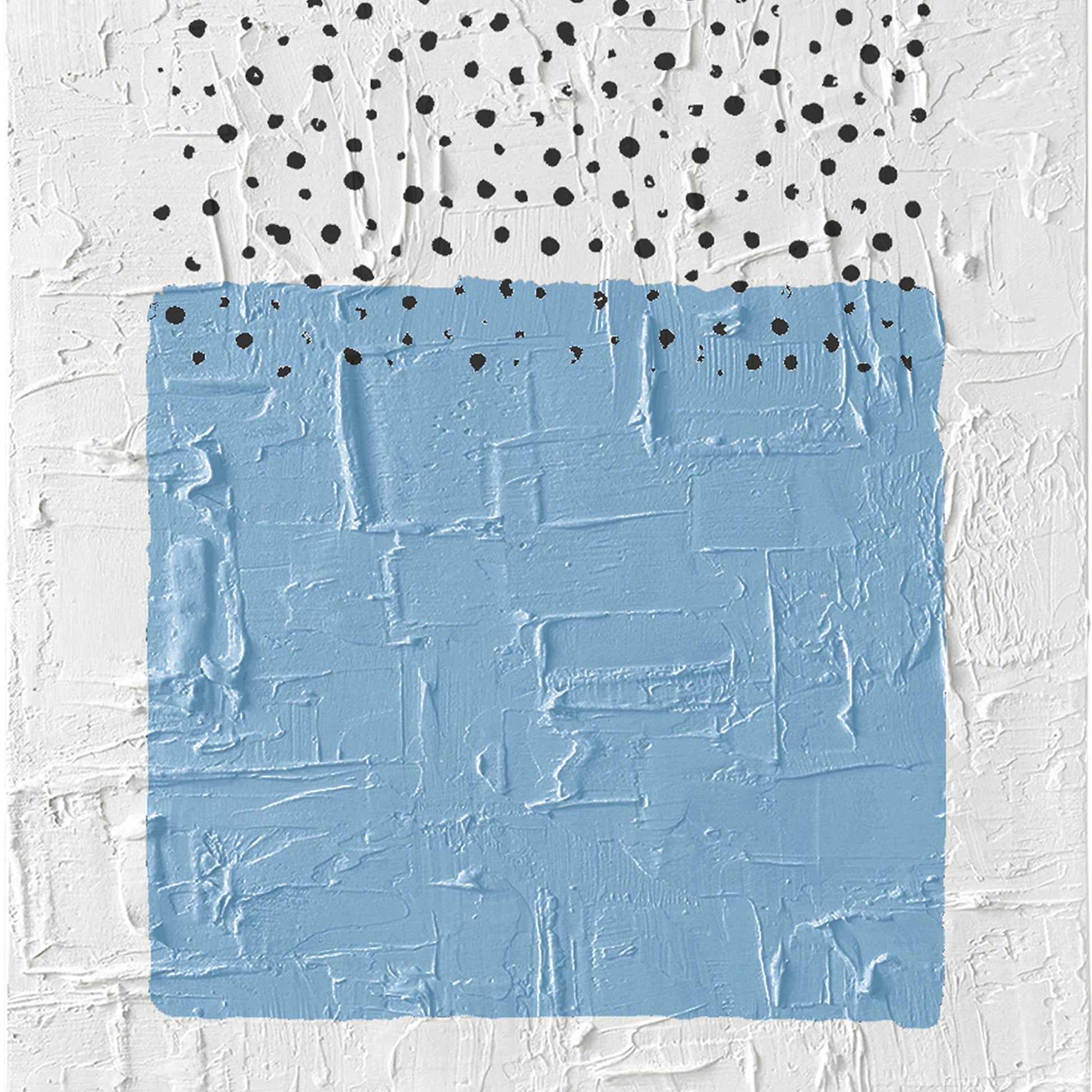 Abstract Black Dots + Blue Textured Art TEXTURED ART LULUSIMONSTUDIO 
