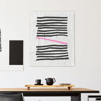 Abstract Black + Pink Lines Textured Art TEXTURED ART LULUSIMONSTUDIO 