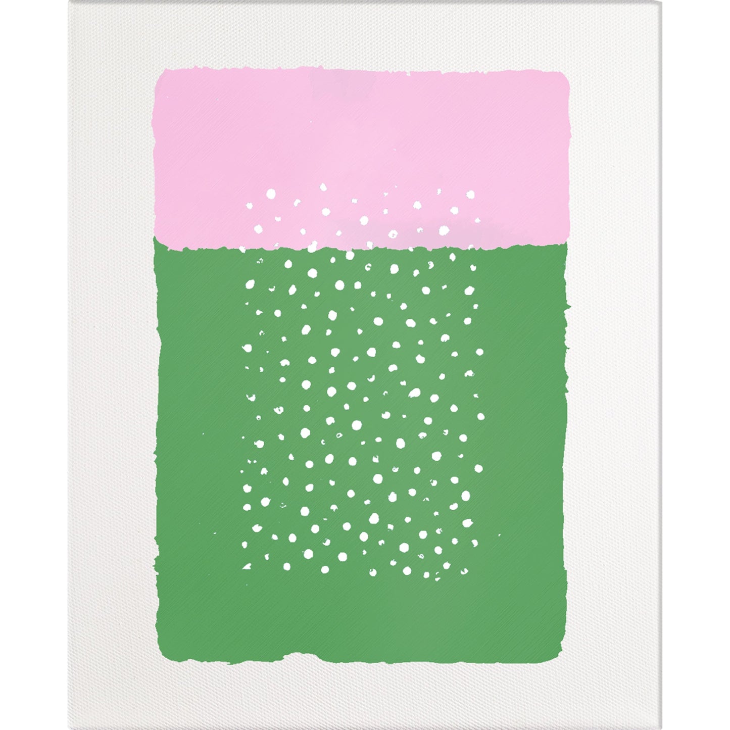 Abstract Pink + Green Shapes Acrylic Painting TEXTURED ART LULUSIMONSTUDIO 