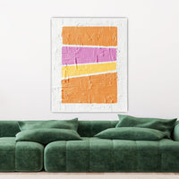Abstract Pink Orange Yellow Textured Art TEXTURED ART LULUSIMONSTUDIO 