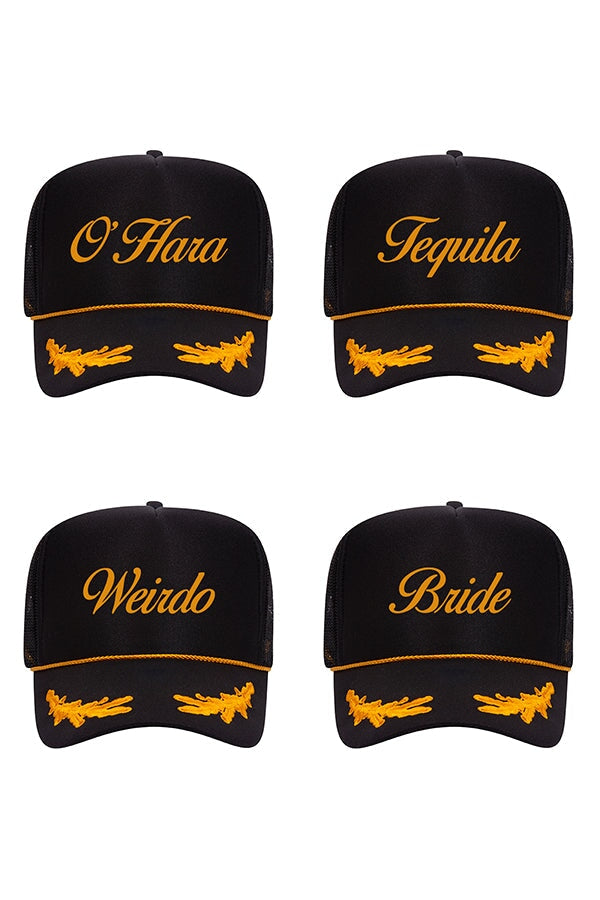 Custom Black and Gold Trucker Hat HAT LULUSIMONSTUDIO 