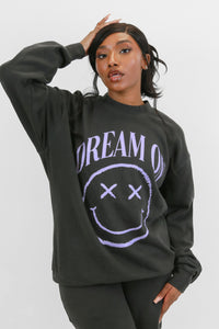 Dream On X-Smiley Oversized Sweatshirt SWEATSHIRT LULUSIMONSTUDIO 