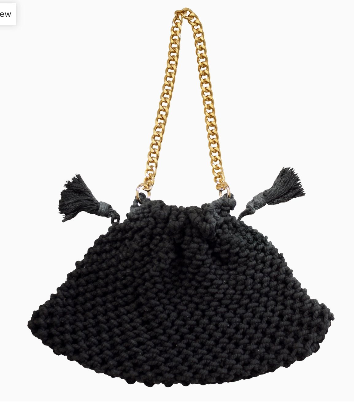 LYON Macrame Tote Bag, in Black BAG Brunna Co 