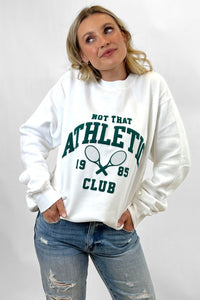 Not That Athletic Club Puff Print Sweatshirt SWEATSHIRT LULUSIMONSTUDIO 
