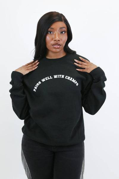 Pairs Well With Champs Oversized Sweatshirt LULUSIMONSTUDIO