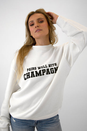 Pairs Well With Champagne® Sweatshirt SWEATSHIRT LULUSIMONSTUDIO 