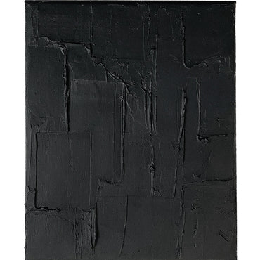 Solid Black Textured Art TEXTURED ART LULUSIMONSTUDIO 