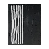Solid Black White Lines Textured Art TEXTURED ART LULUSIMONSTUDIO 