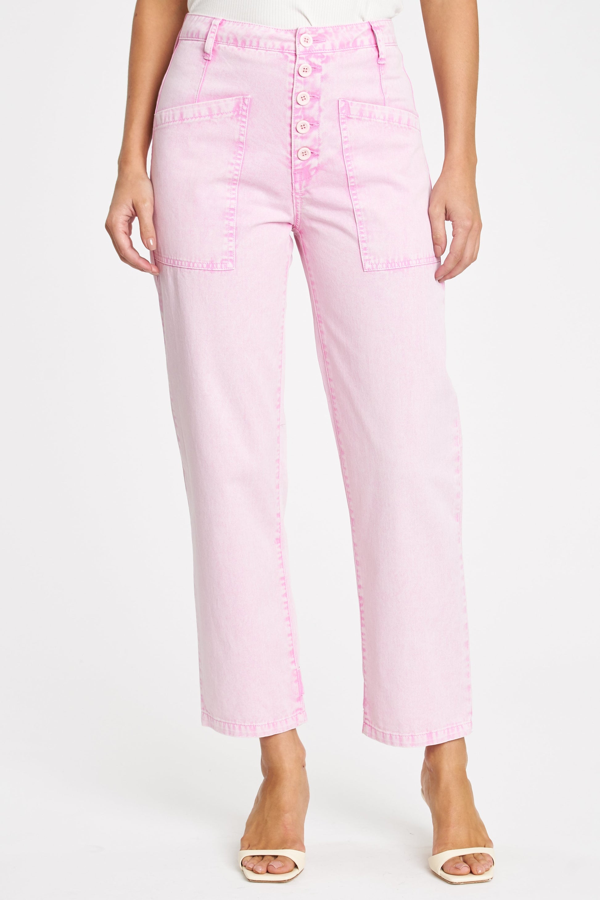 TAMMY HIGH RISE TROUSERS PANT PISTOLA PINK 28 