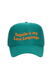Tequila is my Love Language Trucker Hat HAT LULUSIMONSTUDIO Jade 