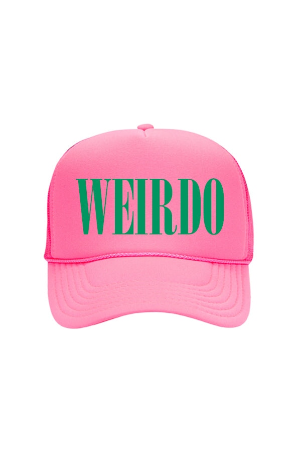 Weirdo Trucker Hat HAT LULUSIMONSTUDIO Neon Pink 