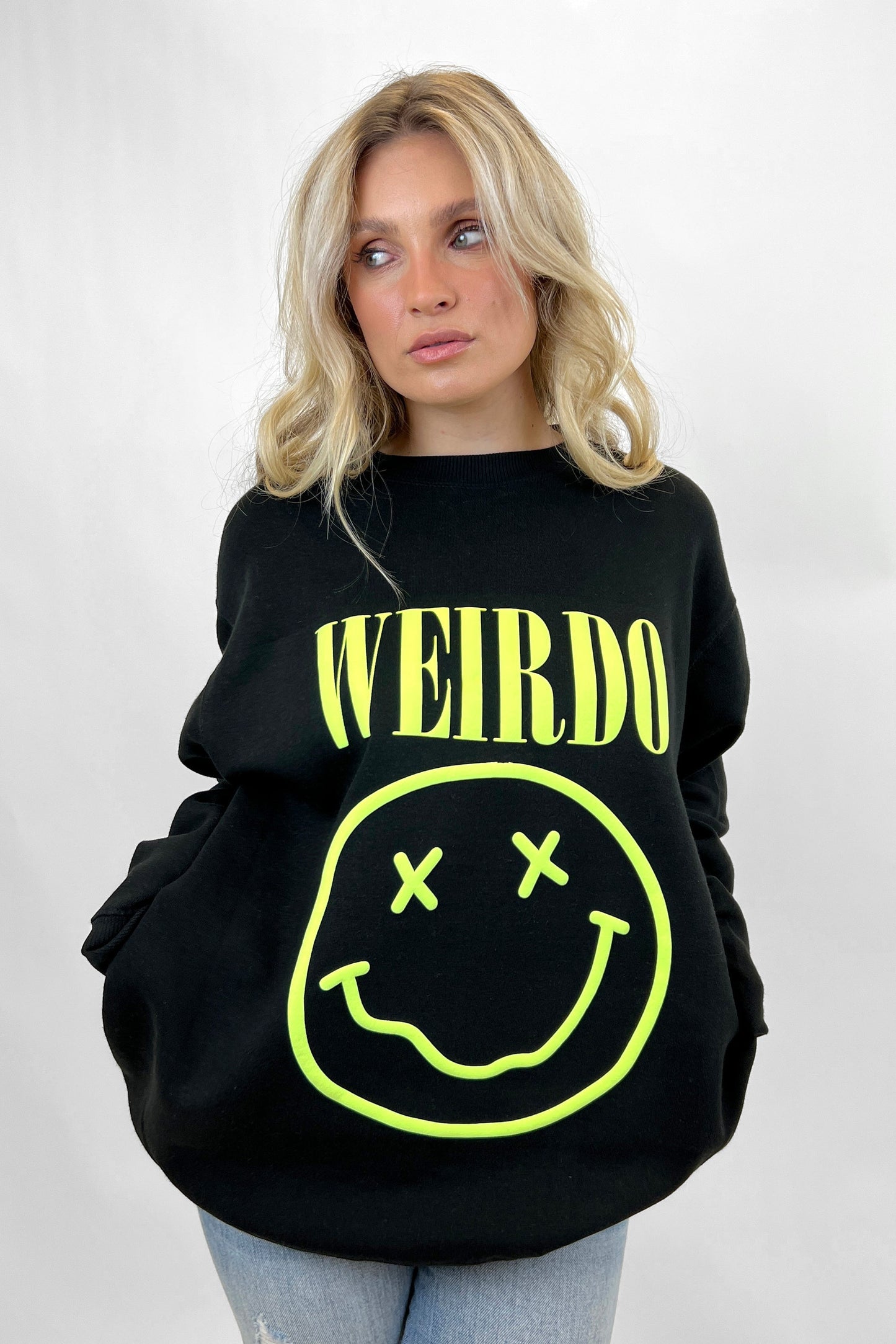Weirdo X-Siley Puff Print Sweatshirt SWEATSHIRT LULUSIMONSTUDIO 